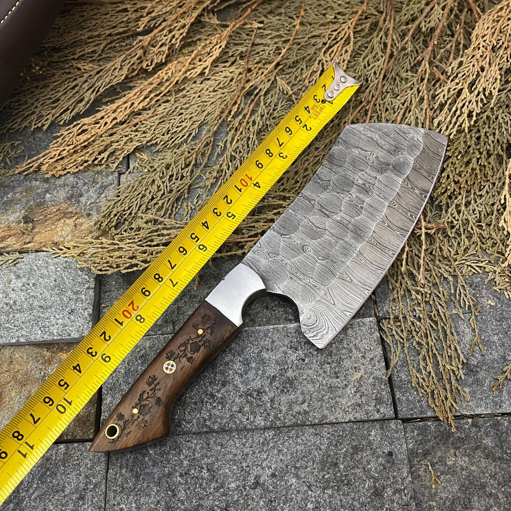 Custom Handmade Knife Set Damascus with Rosewood Handles