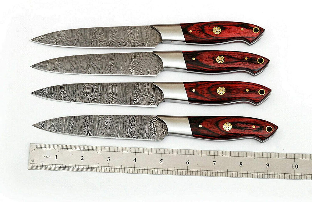 Premium Damascus Steel Knife Set – 10" Chef Blade with Pakkawood Handle