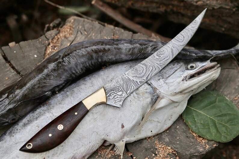 Hand-Forged Damascus Fillet Knife - Damascus steel fillet knife | Relic & Reel
