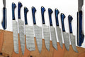 Exquisite Custom Handmade Damascus Kitchen Knife Set | Twisted Pattern Blades & Exotic Wood Handles | Perfect Gift Item