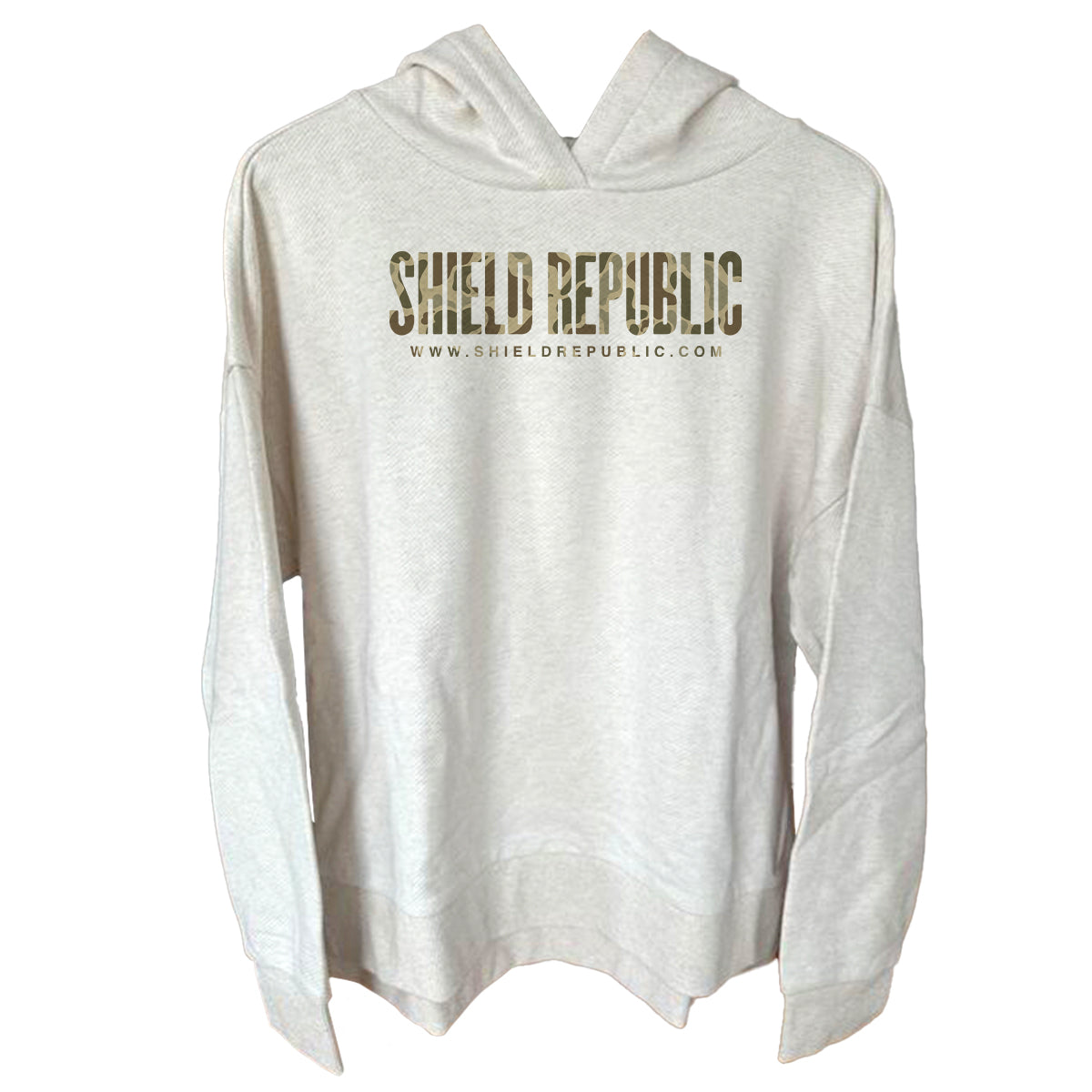 Shield Republic Duck Camo Banner Text hoodie - Apparel | Relic & Reel
