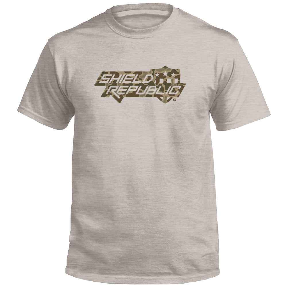 Shield Republic Duck Camo Stacked Logo (Front)