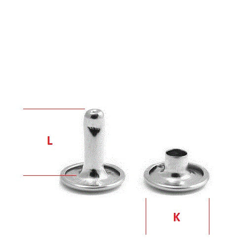 Hollow Rivet KØ9,2 x L8,0 mm Iron/Anthracite