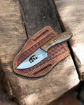 EDC cowboy knives by cskforged with rasp steel blades featuring unique wirecut designs and detailed craftsmanship.