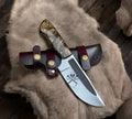Notch Blade Hunting Knife Custom Sheath Gift For Men