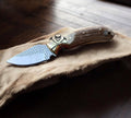Handmade cskforged Ranger's Legacy cowboy knife with rustic design, featuring a leather handle and stainless steel blade for EDC use.