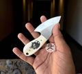 Legacy Edge Handmade Skinning Knife by cskforged, EDC knife with a textured handle and sharp blade, suitable for outdoor skinning tasks.