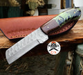 Custom Handmade Bull Cutter with Leather Sheath