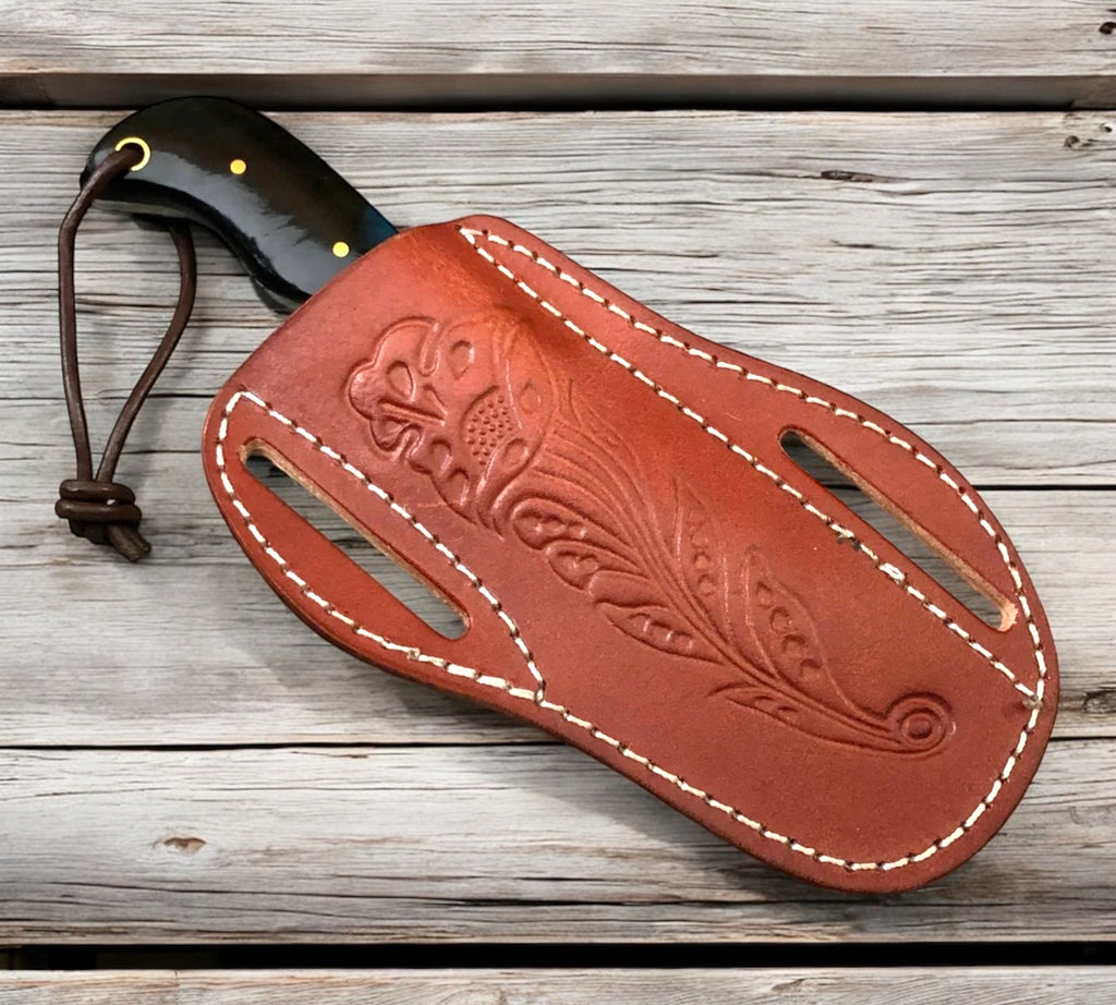 Custom Handmade Cowboy Castrating Knife – Rasp Tool Steel Blade with Resin Handle