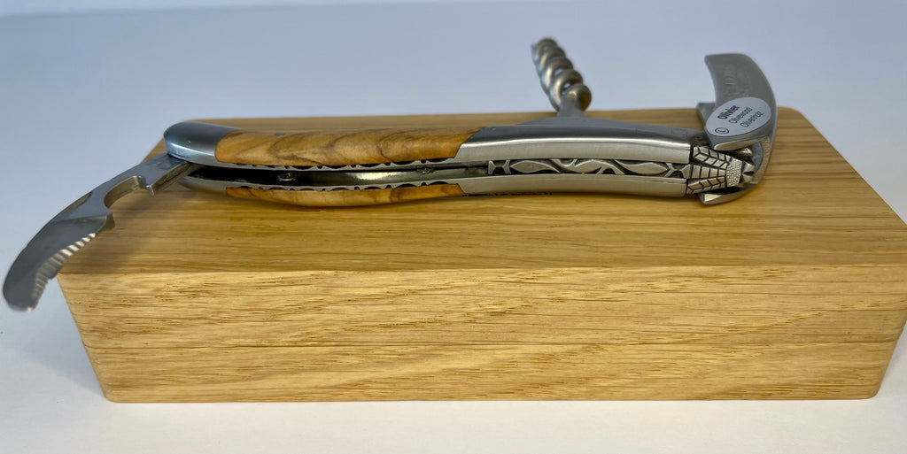 Handcrafted Sommelier DeLuxe No 8 Waiter's Corkscrew with Olivewood Handle by Laguiole en Aubrac