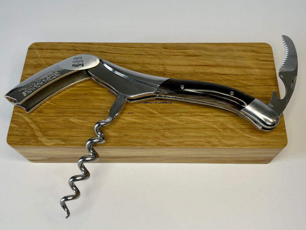 Handcrafted Sommelier Waiter's Corkscrew with Buffalo Horn Handle by Laguiole en Aubrac