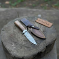 Handmade 7 Inch Damascus Outdoor Utility Knife Multiple Handle Options