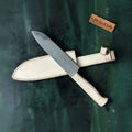 Drop Point Micarta White Hunting Knife Micarta Handle Fixed Blade 13 Inch Overall