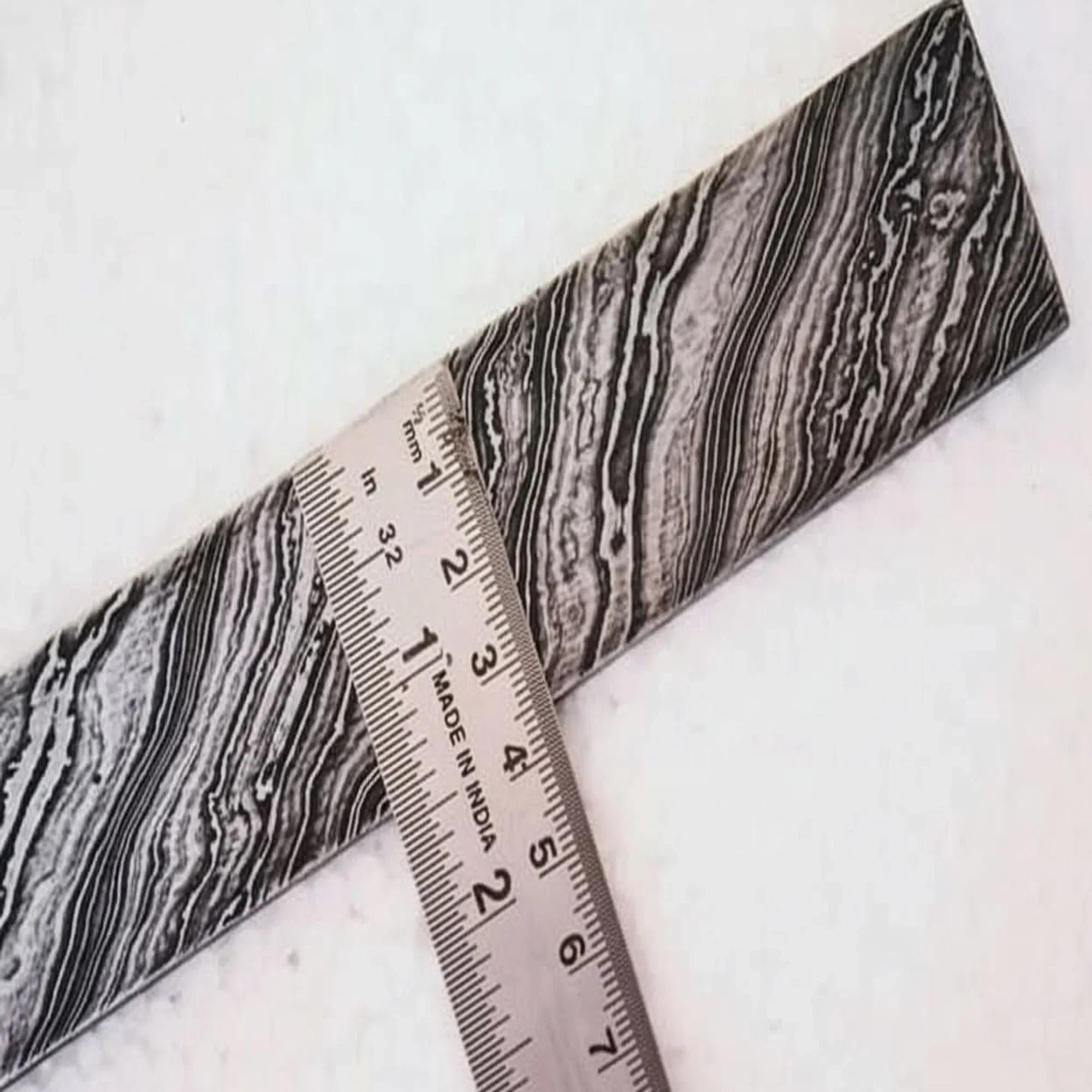 Trailcraft Damascus Billet Bar 10" Pattern Welded Blank for Knife Making