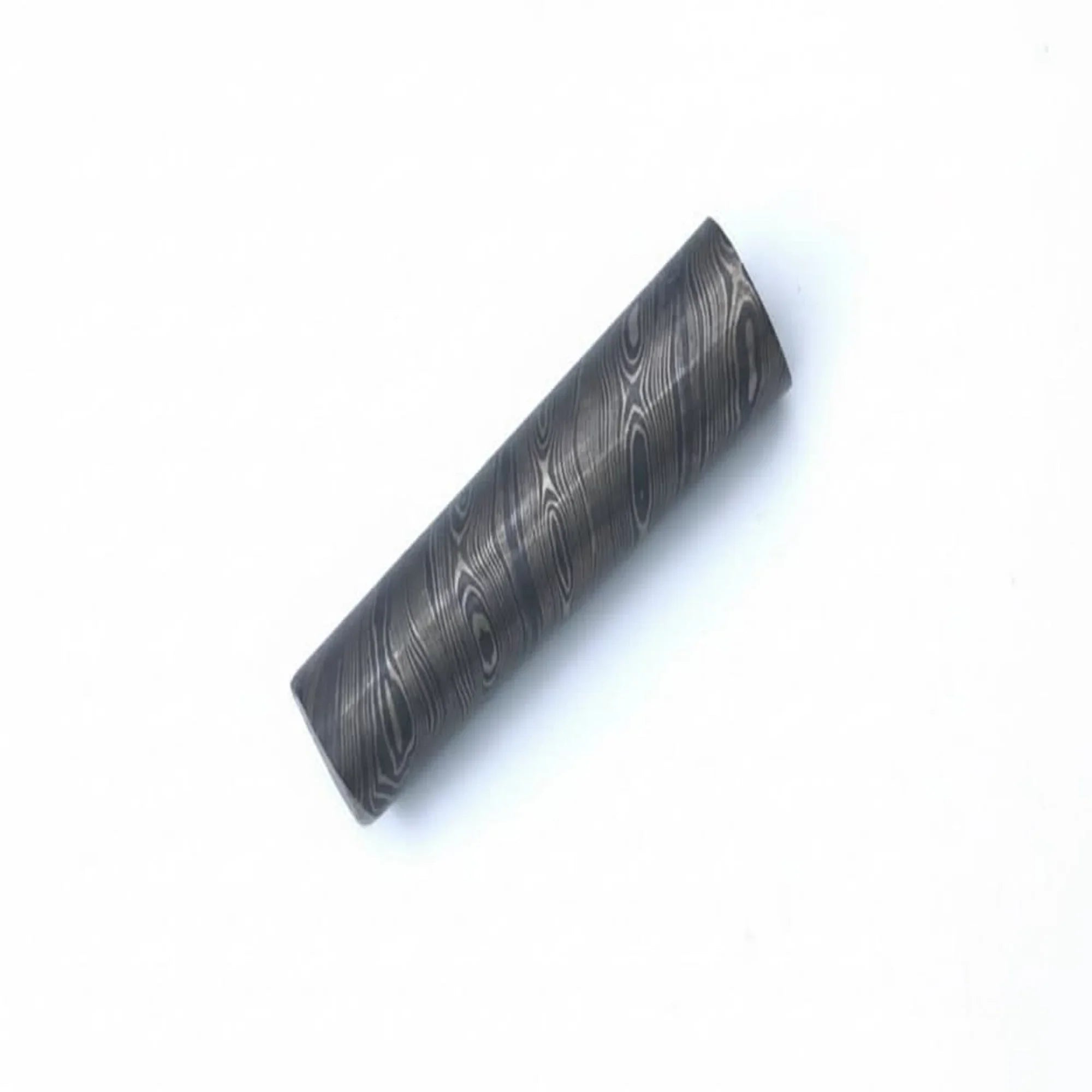Onyx Damascus Rod 4" Damascus Steel Round Bar Rod 1-1/8 Diameter for Ring Making