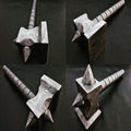 Medieval Battle Viking Hammer 8" Handmade Full Damascus Steel Collectible