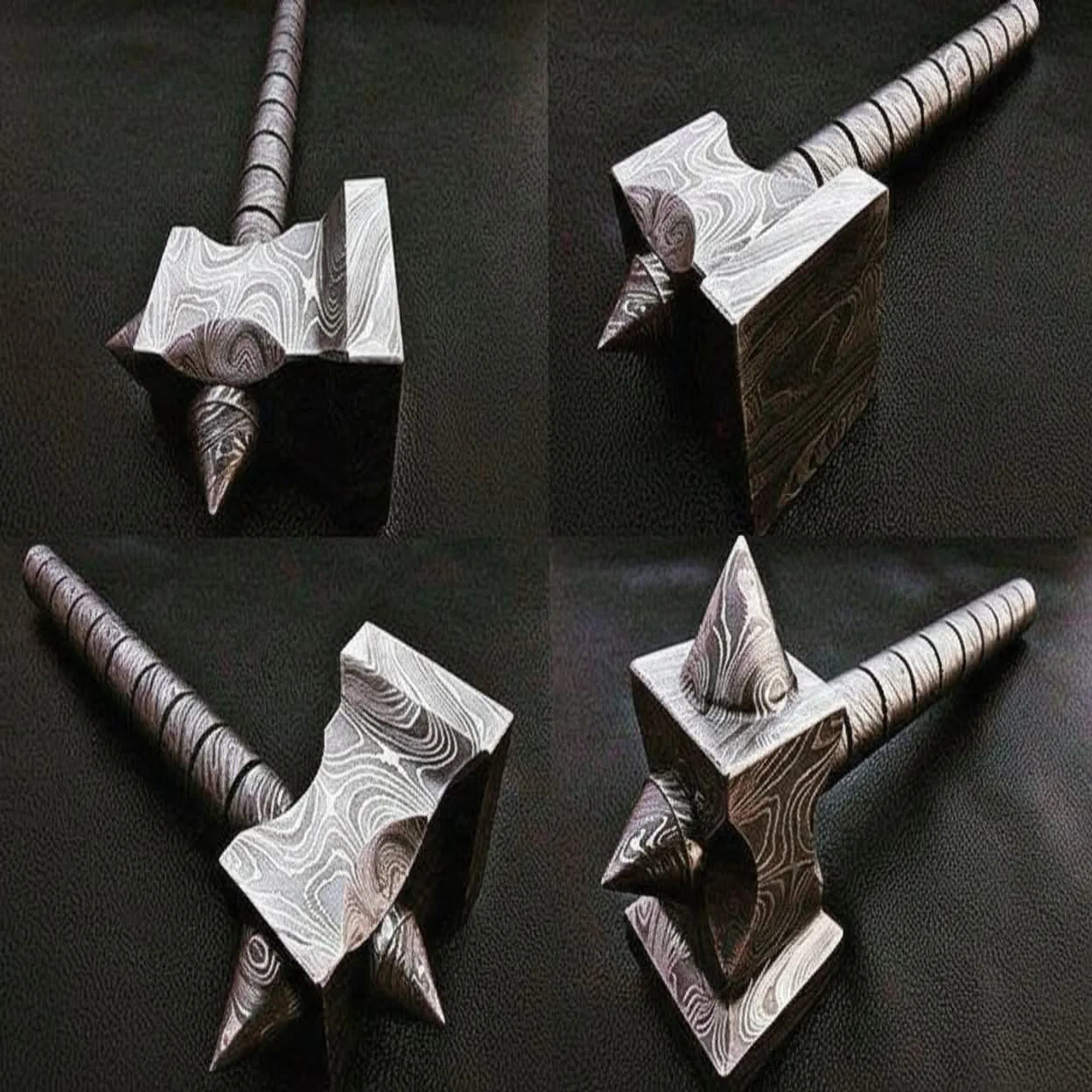 Hand made Damascus steel viking hammer Divine Enterprises