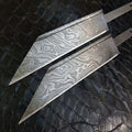Ironclad Seax Blade Set 9" Handmade Damascus Steel Blade Blanks for Knife Making