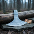 Duskmoor Axe Head 7" Handmade Damascus Steel Bearded Axe Blank