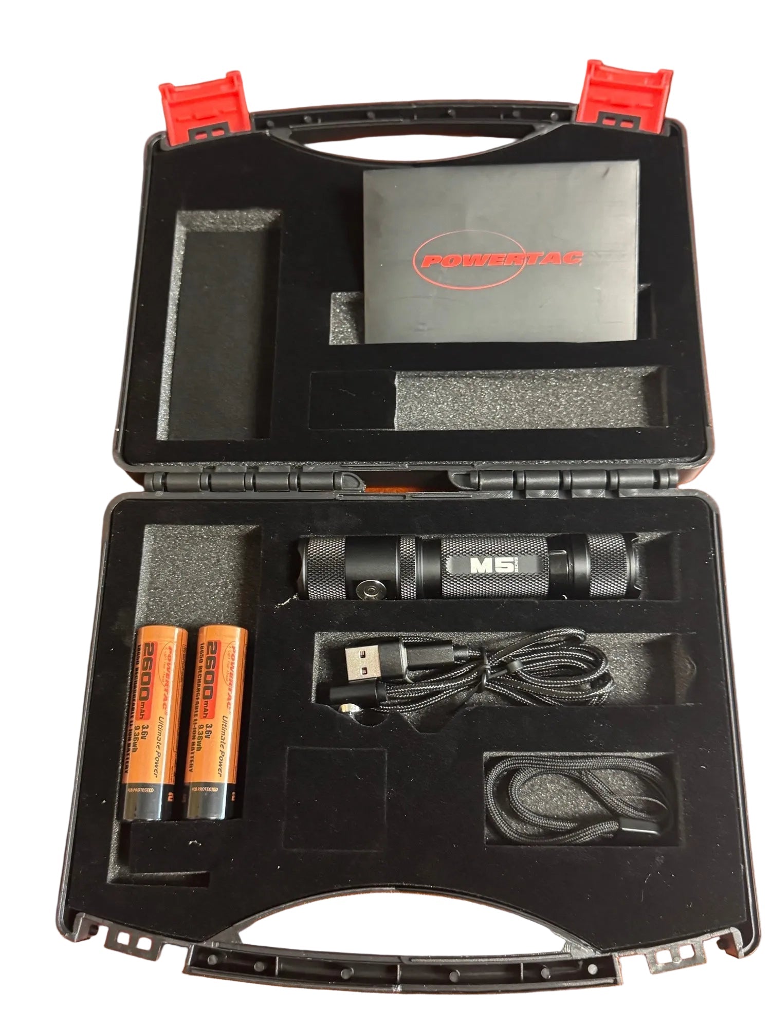 M5 Gen3 + Spare Battery Power Bundle in Hard Shell Case - 2,030 Lumen EDC Flashlight
