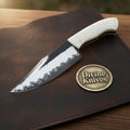 San Mai Clad Stag Hunter Knife with Wave Contrast Blade for hunting and outdoor tasks | Relic & Reel
