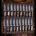 Stag Horn Hunting Knife Lot with Twenty Matched Antler Handles