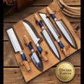 Culinary Craftsman Chef Set with Six Handcrafted Kitchen Knives