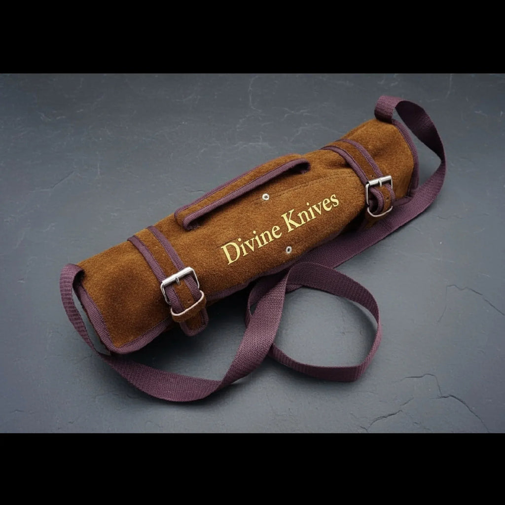 Bone Handle Caping Knife Set with Tooled Leather Roll Case