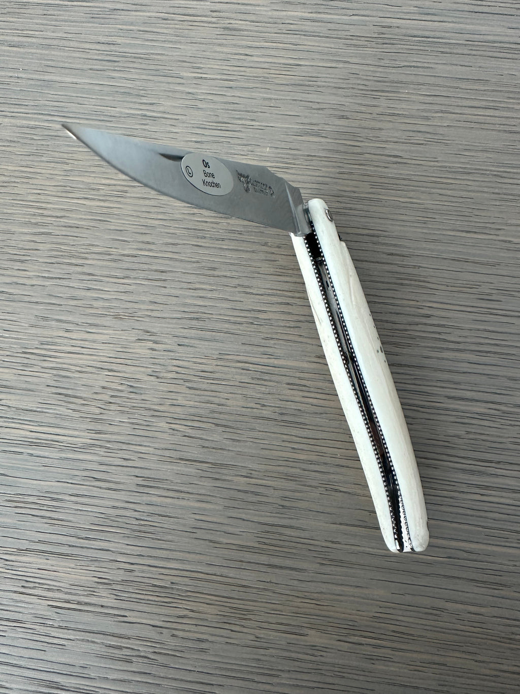 Laguiole en Aubrac La Perle Hand Carved Multipurpose Knife, Bone, 4.75-Inches