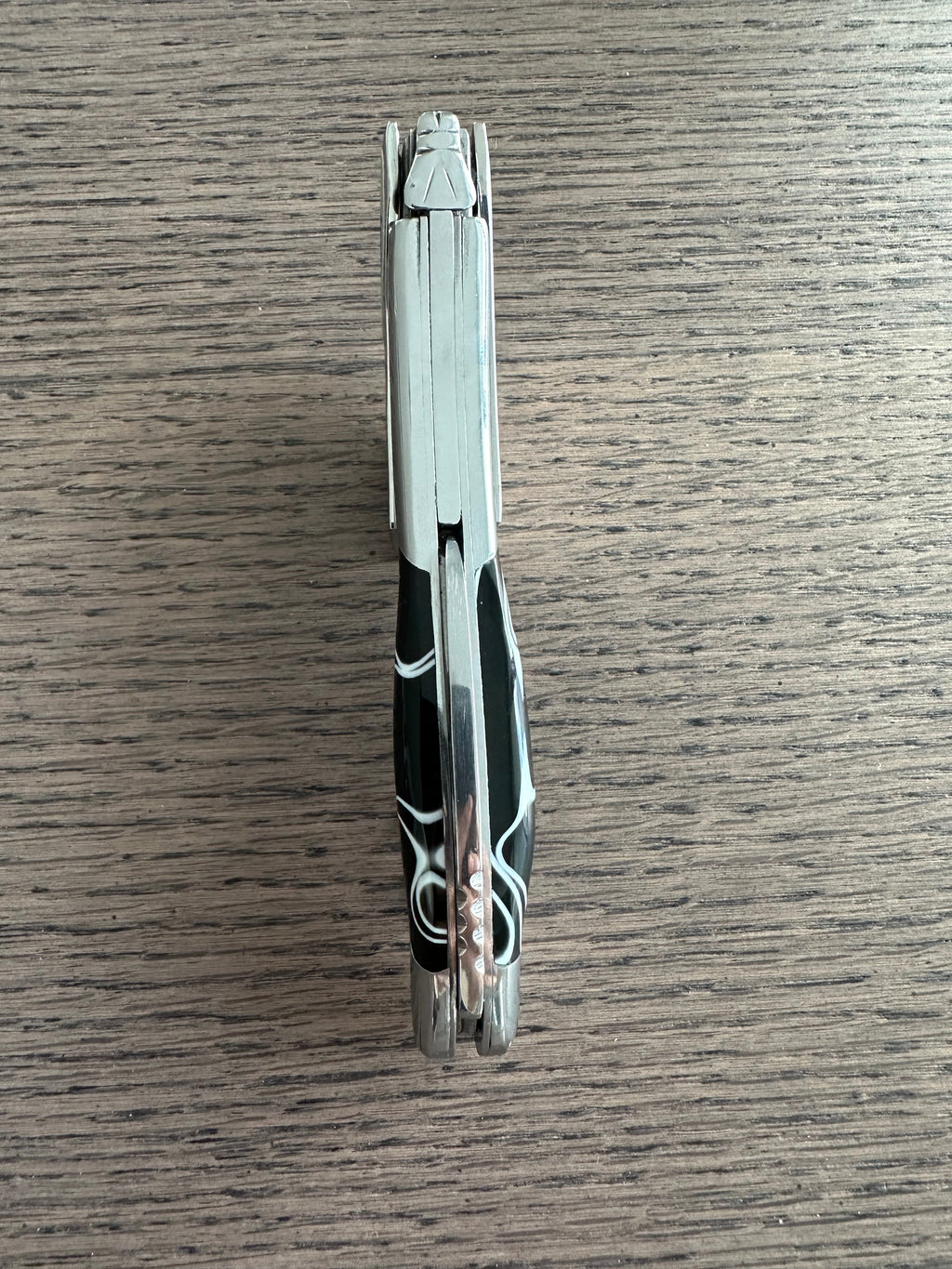 Handcrafted Sommelier Waiter's Corkscrew with Marshmallow Black Handle by Laguiole en Aubrac