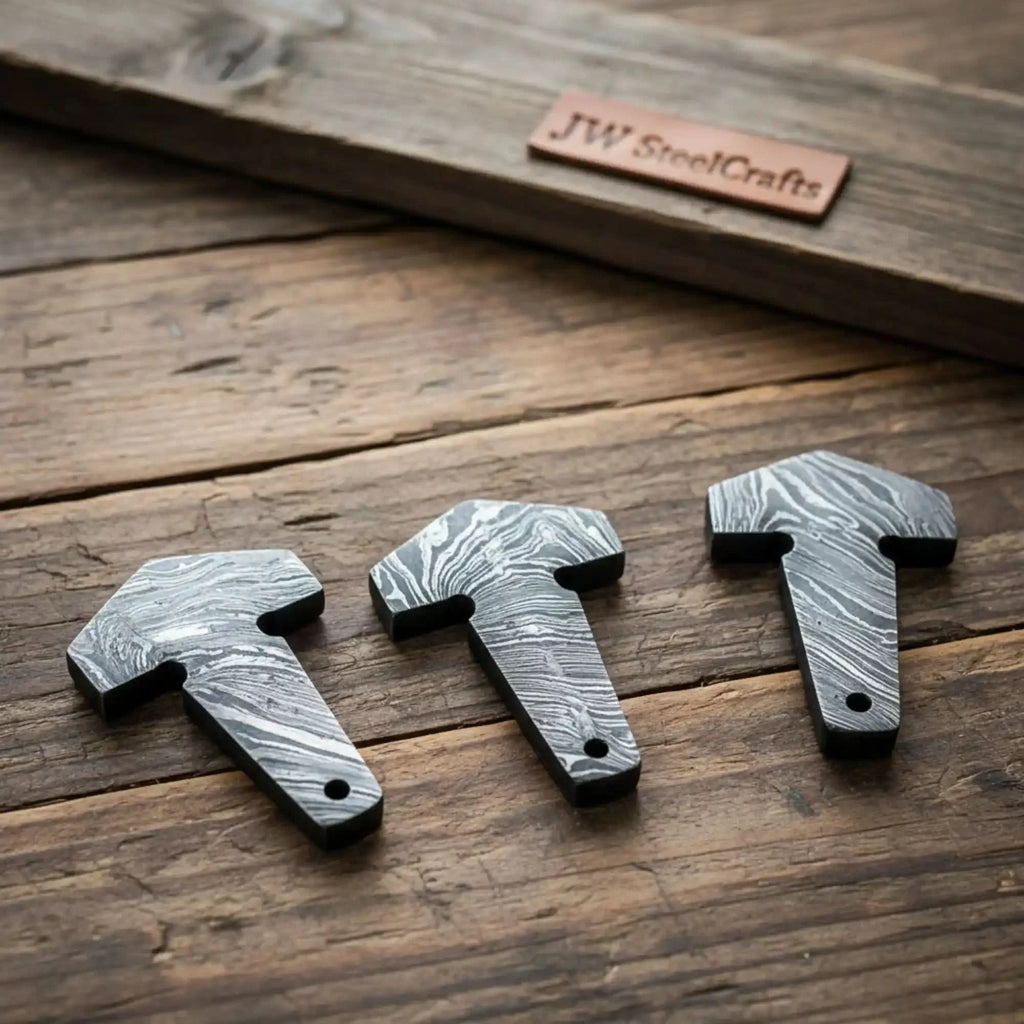 Damascus Thor's Hammer Pendant set | Viking Necklace Collection