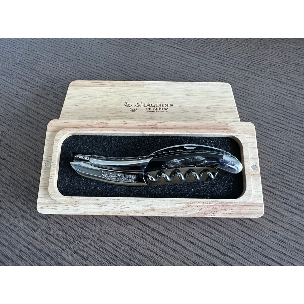 Handcrafted Sommelier DeLuxe No 9 Waiter's Corkscrew with Buffalo Horn Handle by Laguiole en Aubrac