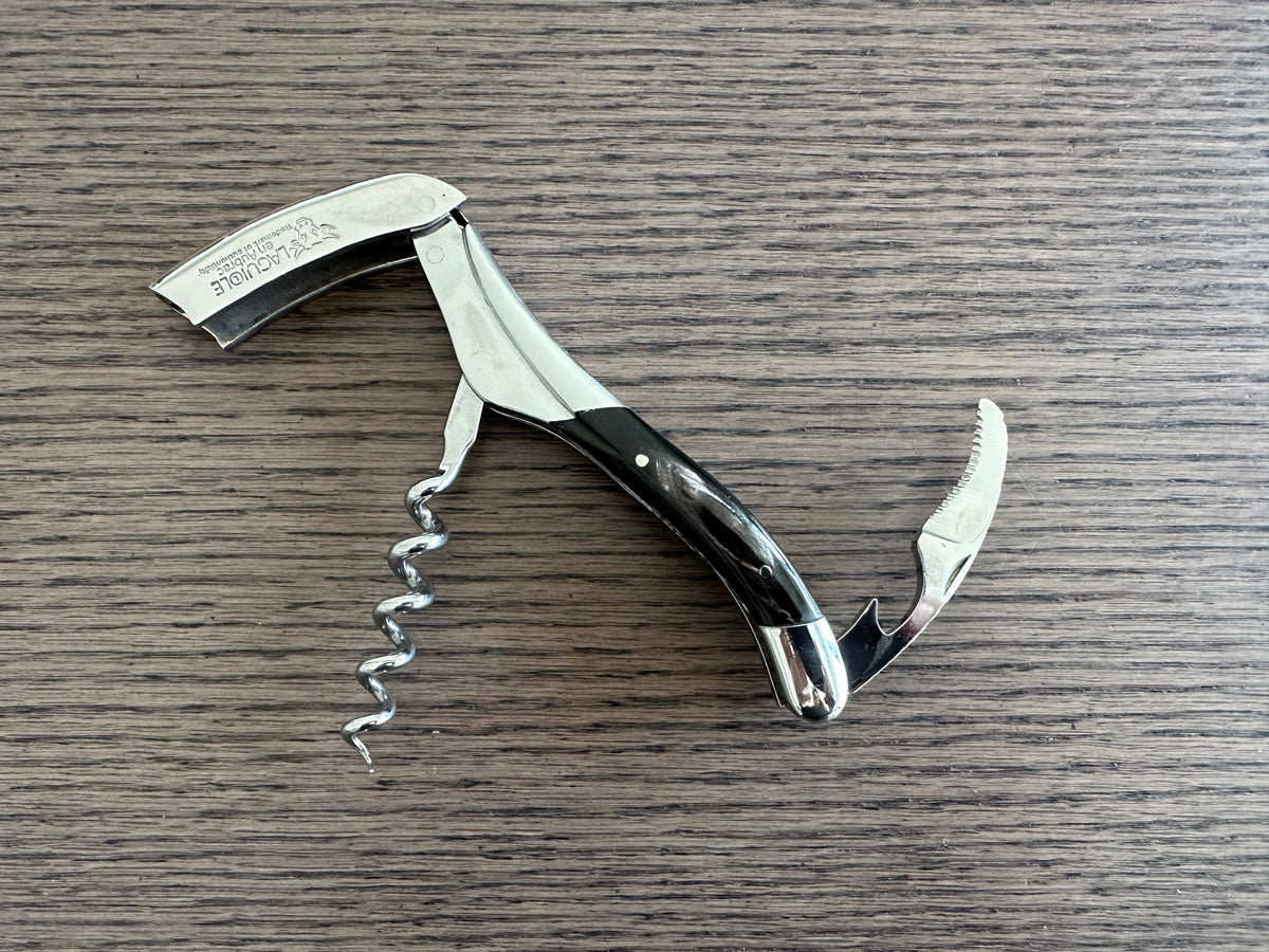 Handcrafted Sommelier DeLuxe No 9 Waiter's Corkscrew with Buffalo Horn Handle by Laguiole en Aubrac