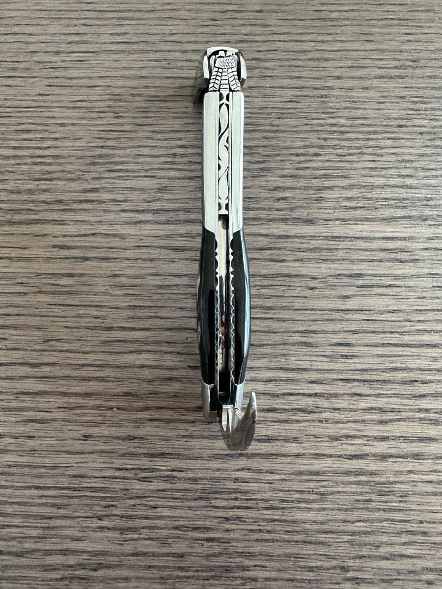 Handcrafted Sommelier DeLuxe No 9 Waiter's Corkscrew with Buffalo Horn Handle by Laguiole en Aubrac
