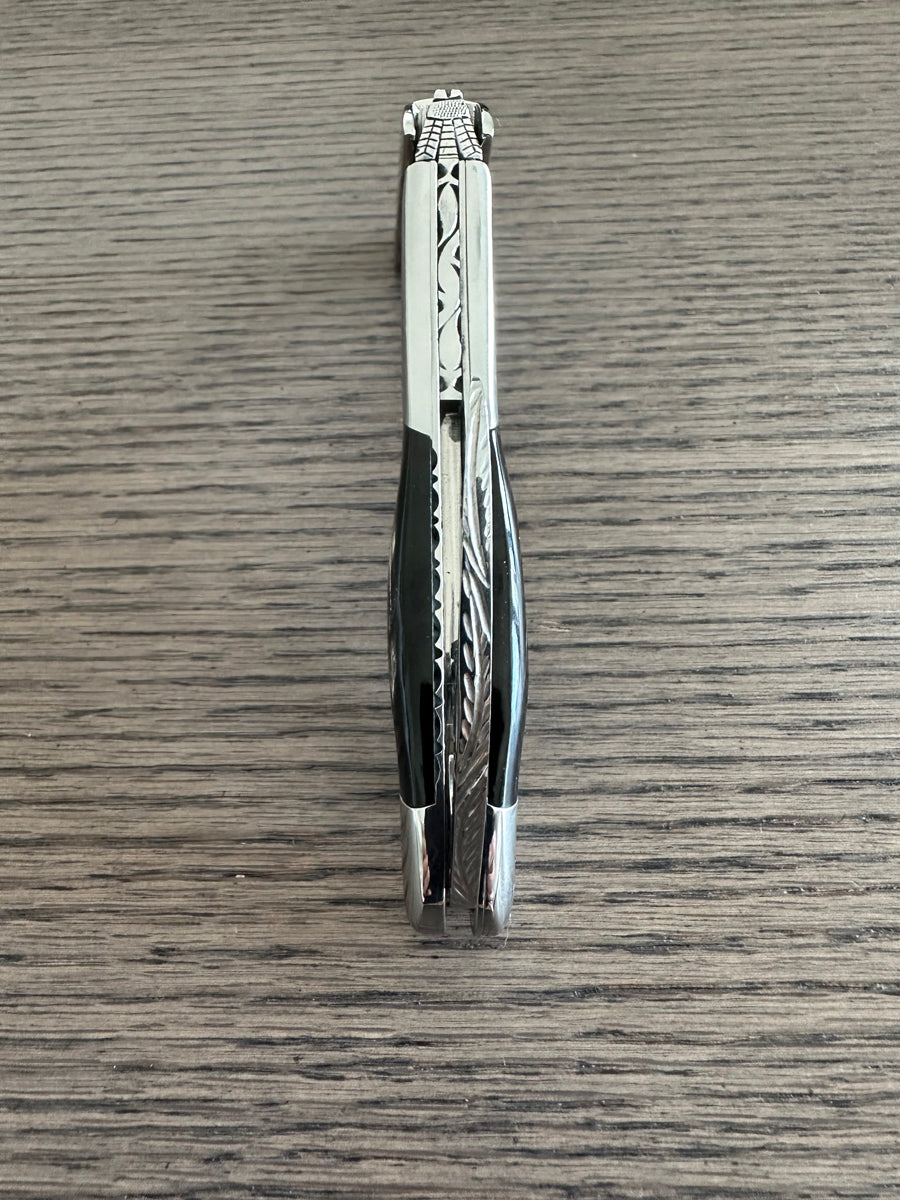 Handcrafted Sommelier DeLuxe No 9 Waiter's Corkscrew with Buffalo Horn Handle by Laguiole en Aubrac
