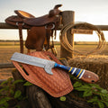 Castration Cowboy Knife with Rosewood and Resin Handle
