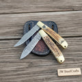 Stagpoint Lockback knife Set with Synthetic Stag Handle