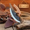 Handmade Bushcraft Hatchet 5" Natural Wood Handle Forged Camping Axe