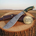 Bird and Trout Knife with Stag Handle – Handcrafted Caping Knife with Crossdraw Sheath