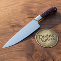 Polished Chef Knife with Rosewood Handle for Daily Kitchen Prep