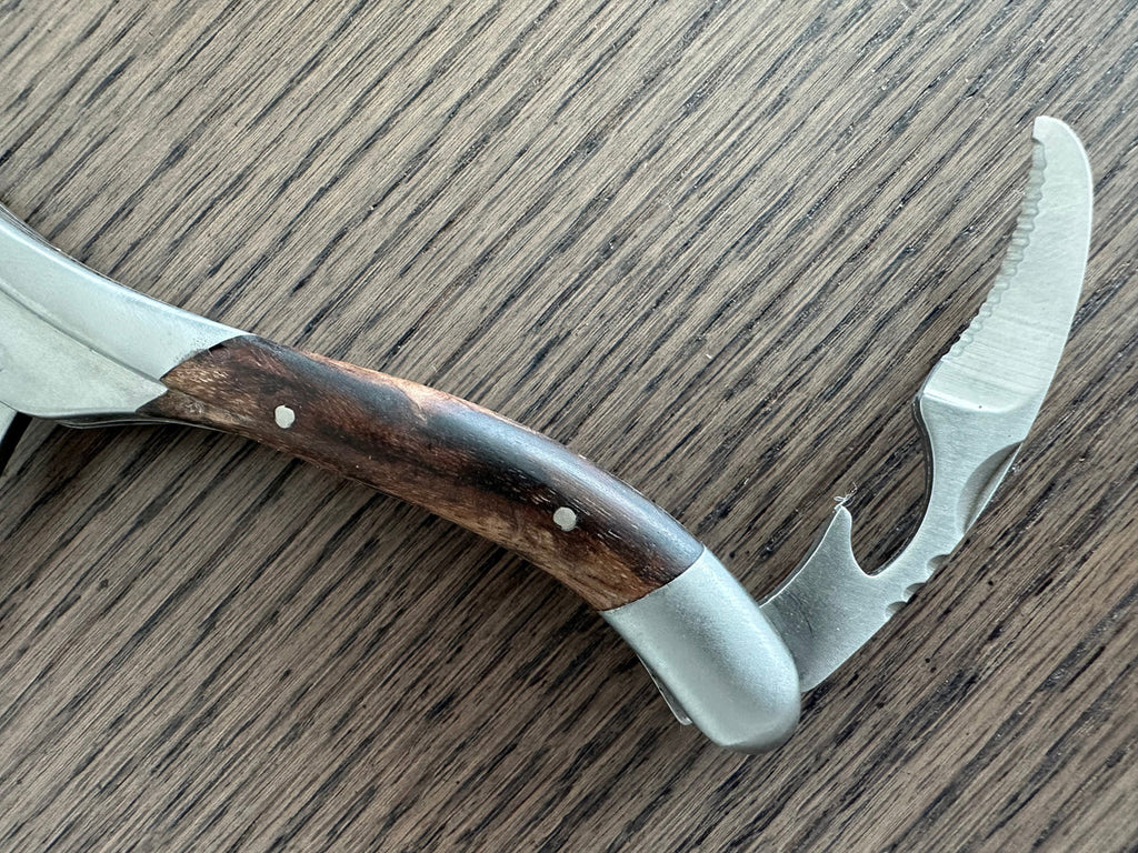 Handcrafted Sommelier Waiter's Corkscrew with Grapevine Wood Handle by Laguiole en Aubrac