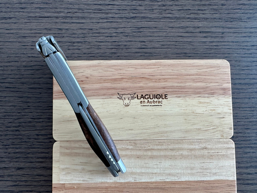 Handcrafted Sommelier Waiter's Corkscrew with Grapevine Wood Handle by Laguiole en Aubrac
