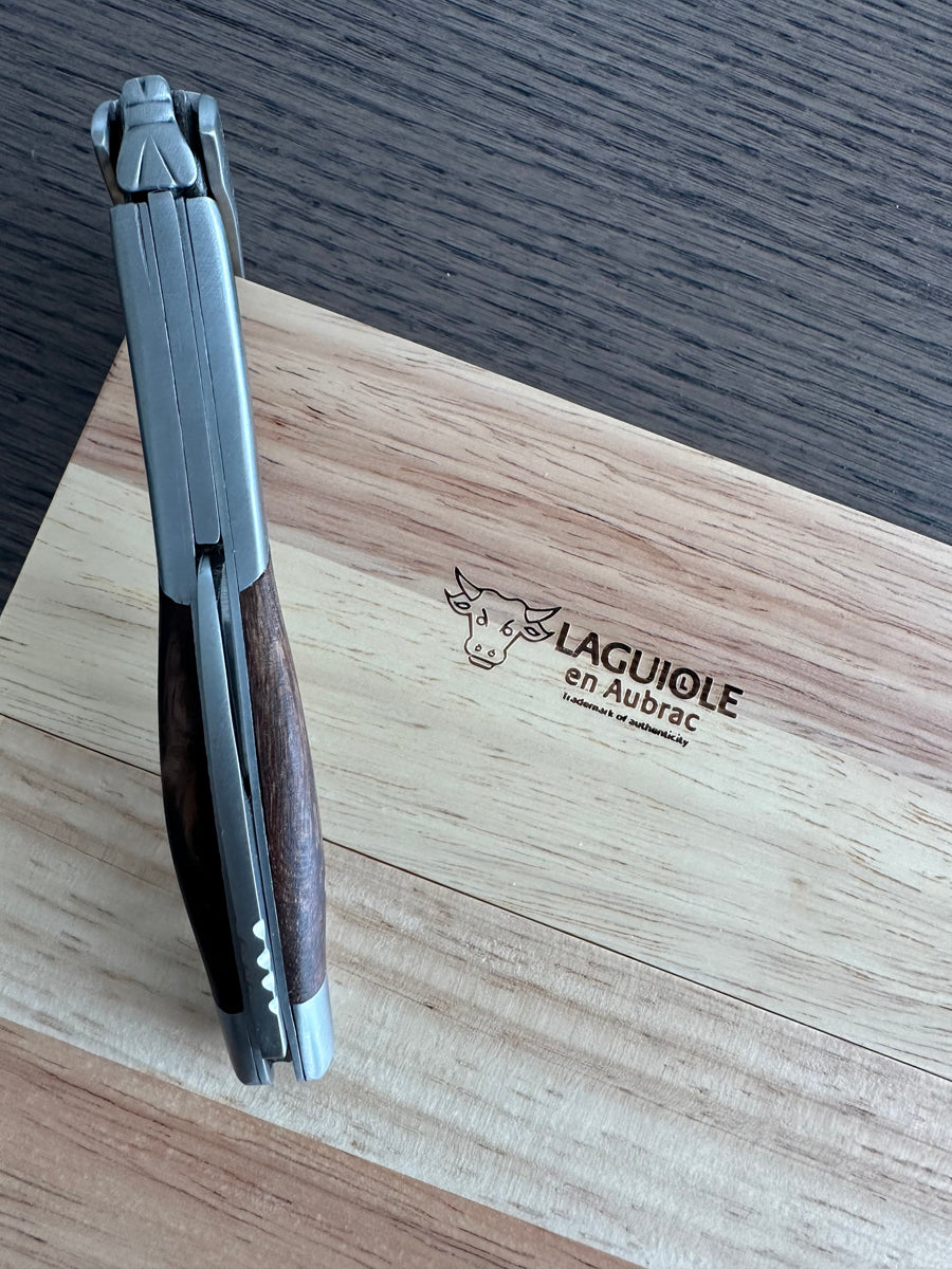 Handcrafted Sommelier Waiter's Corkscrew with Grapevine Wood Handle by Laguiole en Aubrac