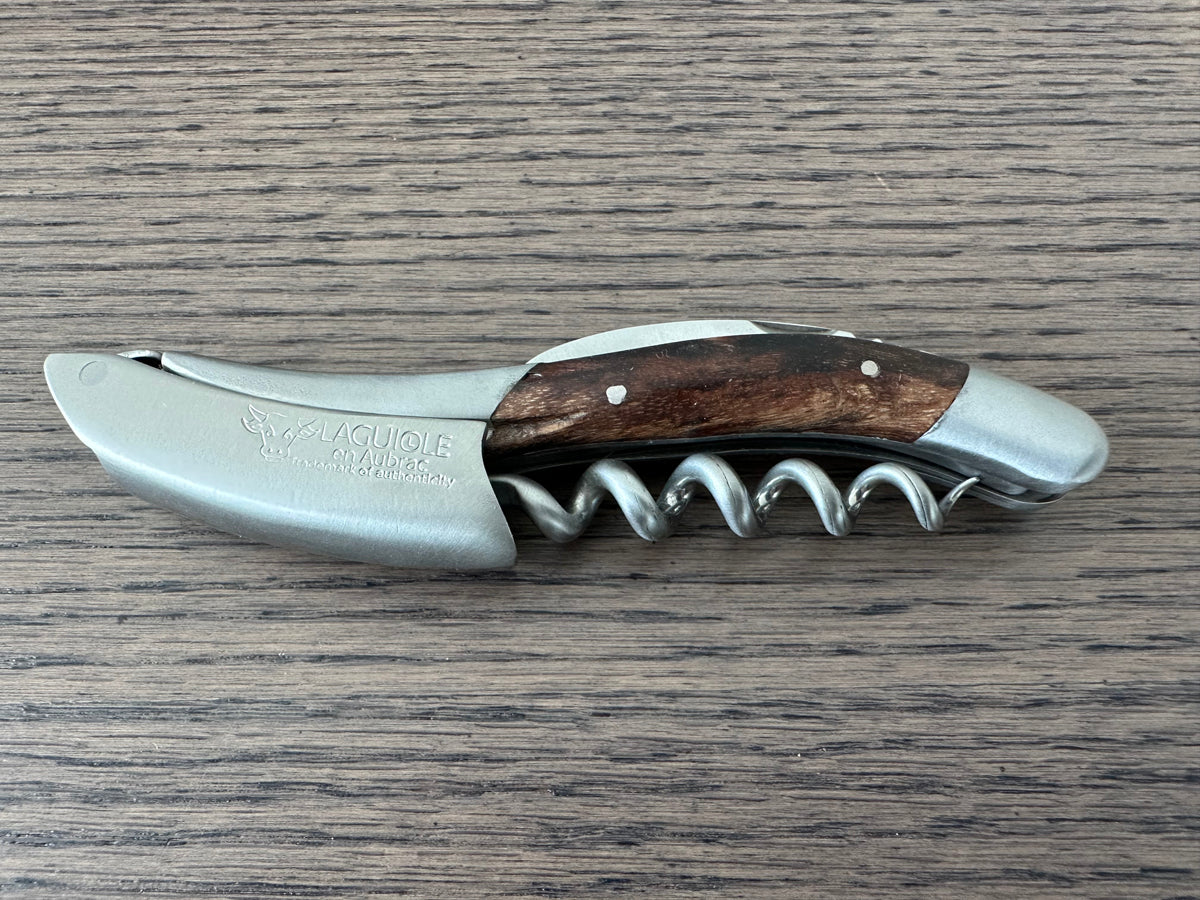 Handcrafted Sommelier Waiter's Corkscrew with Grapevine Wood Handle by Laguiole en Aubrac