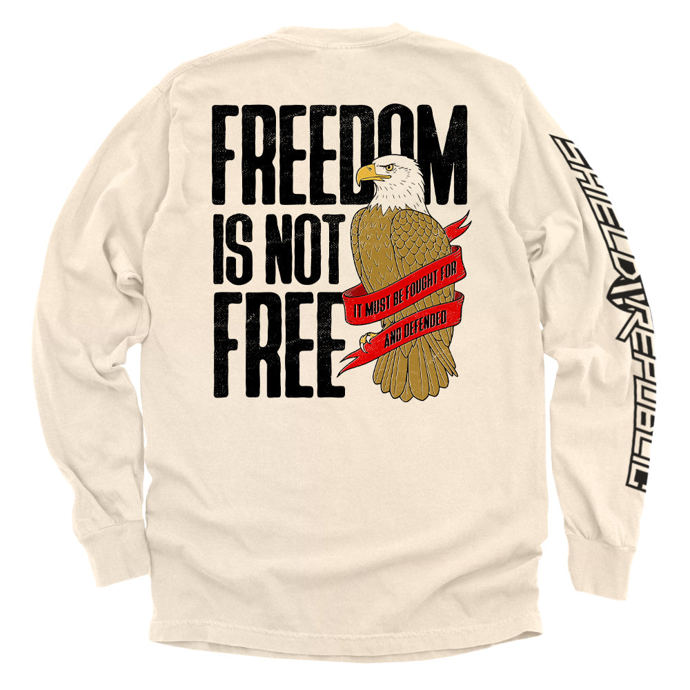 Freedom is not free eagle graphic long sleeve t-shirt - Shield Republic