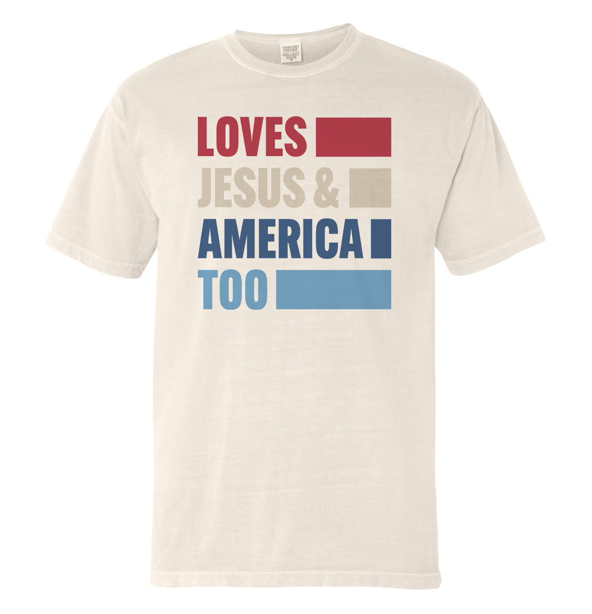 Loves Jesus & America Too Bold T-shirt - Shield Republic | Relic & Reel