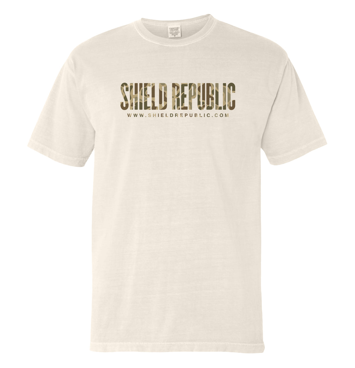 Shield Republic Duck Camo Banner Text T-Shirt - Apparel | Relic & Reel