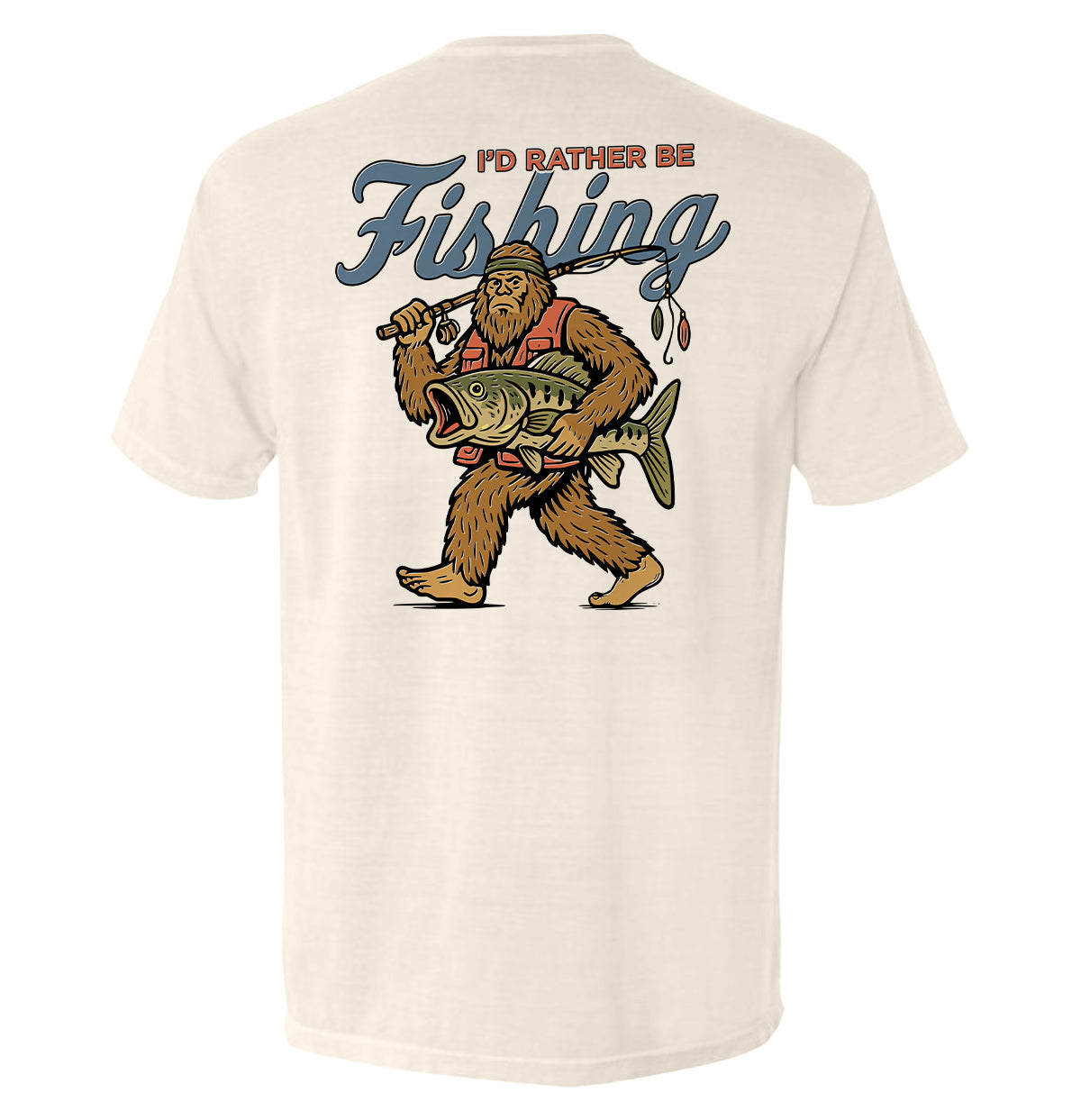 I'd Rather Be Fishing Bigfoot graphic t-shirt - Shield Republic | Relic & Reel