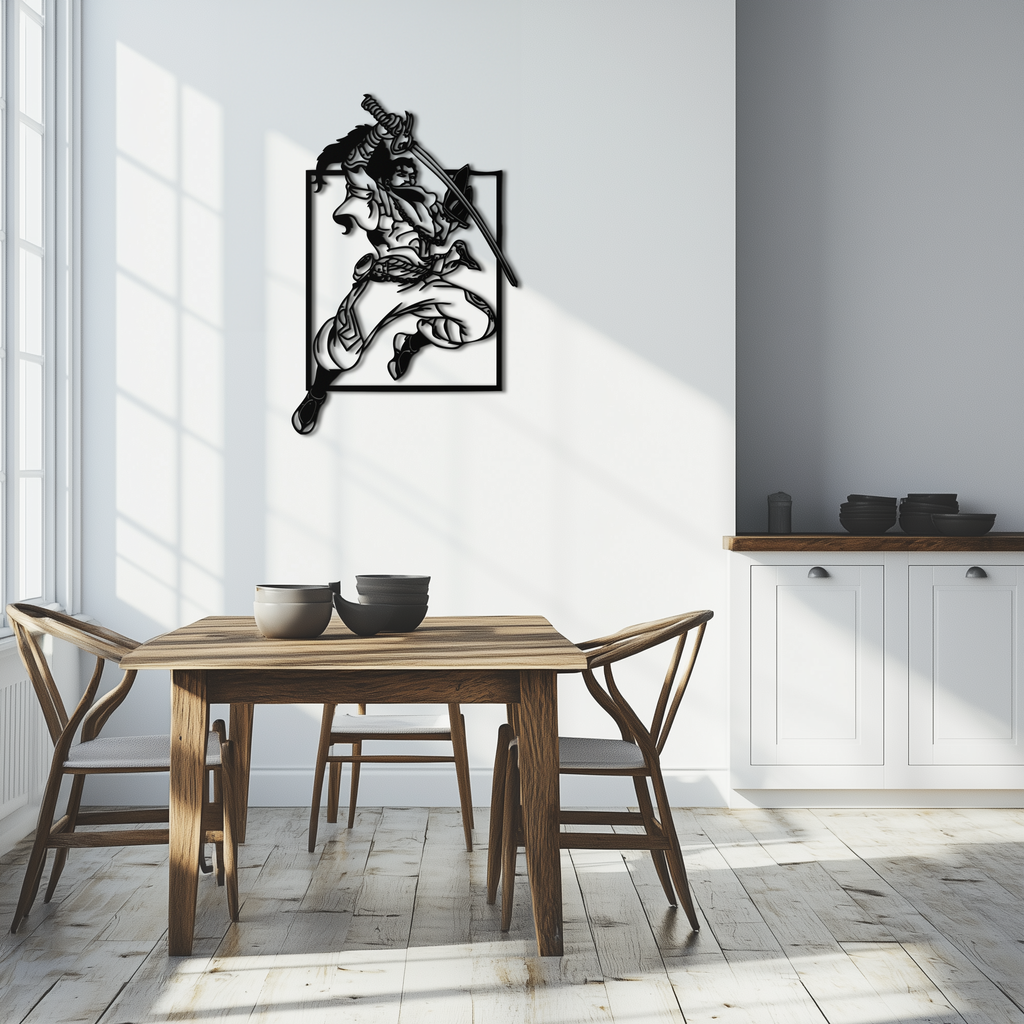 Yasuo Sword Silhouette Metal Wall Art - League of Legends-Inspired Steel Decor- KAF486