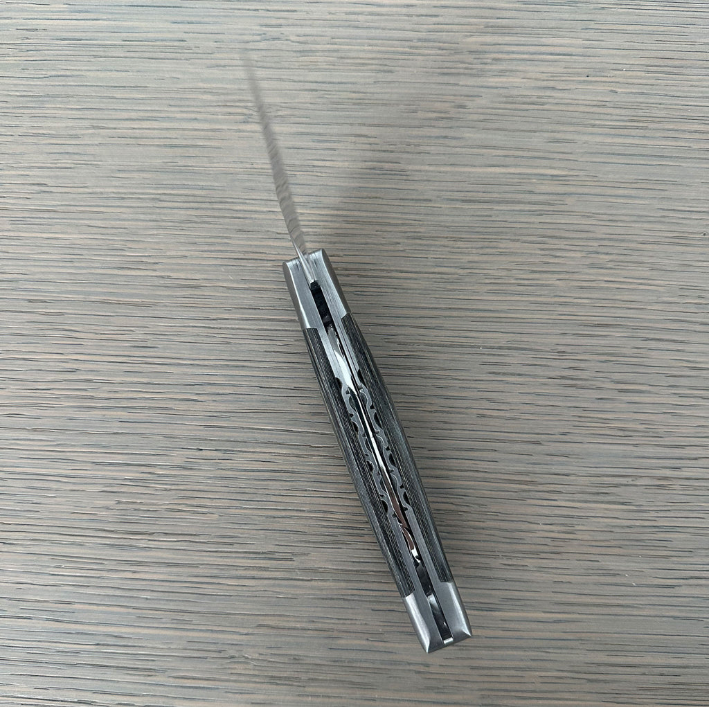 Laguiole en Aubrac Double Plated Knife Grey Pakka Handle, 4.7"